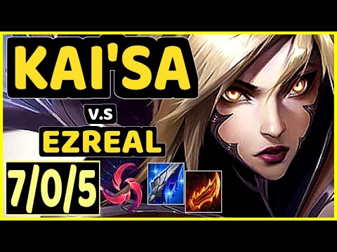 BENJI (KAI'SA) vs EZREAL - 7/0/5 KDA BOTTOM ADC GAMEPLAY - NA Ranked DIAMOND