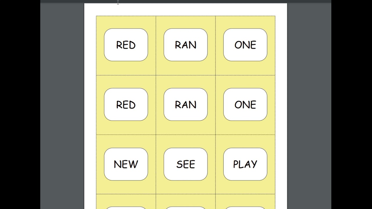 Kindergarten Sight Words Printable Templates (Unboxing)