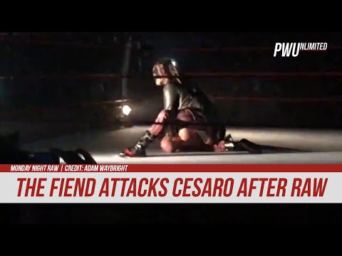 The Fiend Bray Wyatt Attacks Cesaro After WWE Raw