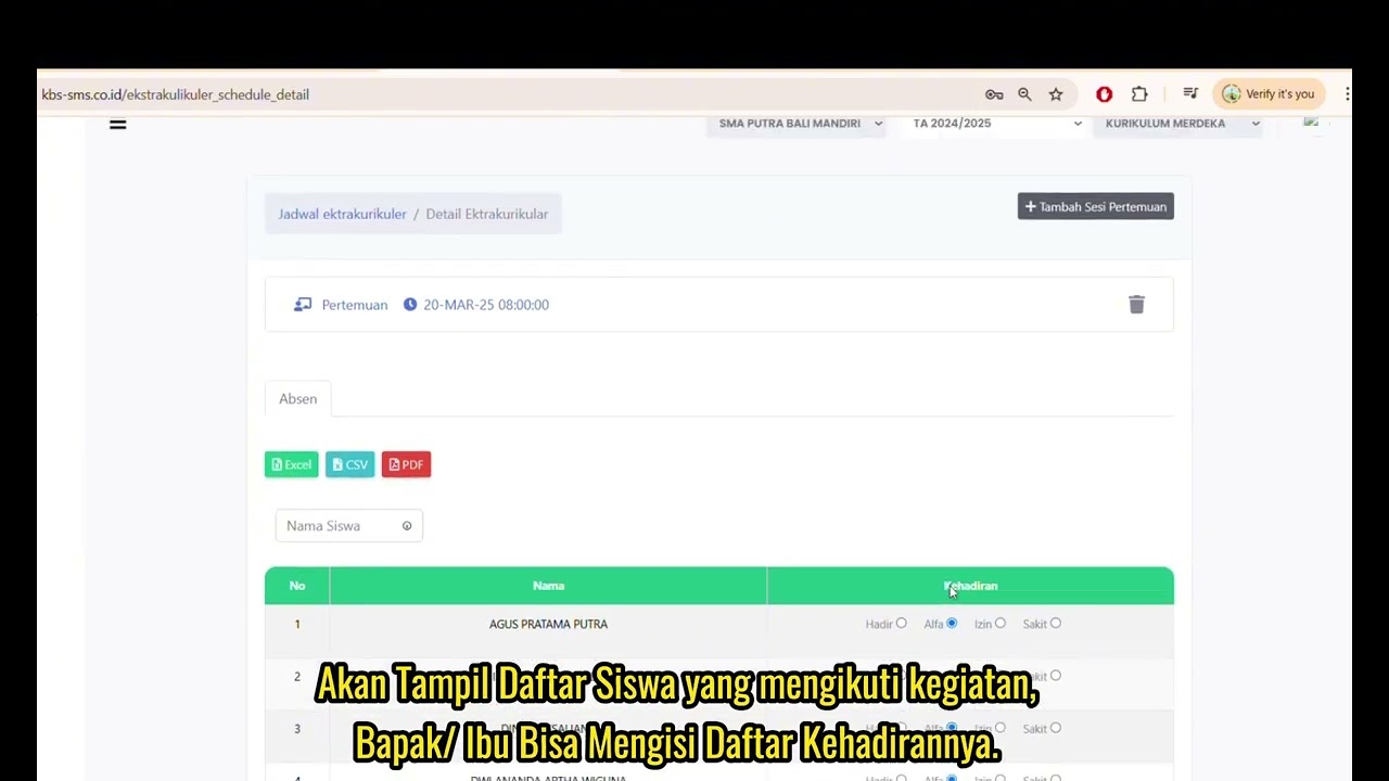 Jadwal Exstrakulikuler