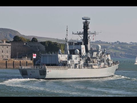 HMS MONTROSE F236 LEAVES DEVONPORT NAVAL BASE AT MUTTON COVE - 10th October 2018