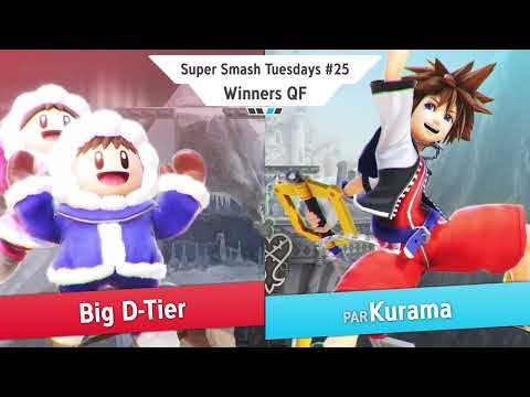 Big D(tier) (Ice Climbers) vs Kurama (Sora) - Super Smash Tuesdays #25 Winners Quarter Finals