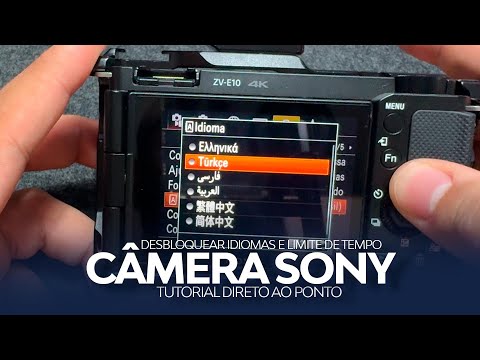 Como desbloquear todos os idiomas da Sony ZVE10 / A73 / A74 / A9 / NEX em 2025