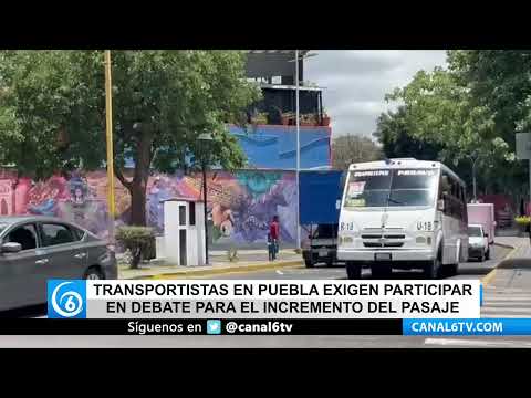 Video: Transportistas en Puebla exigen participar en debate para el incremento del pasaje