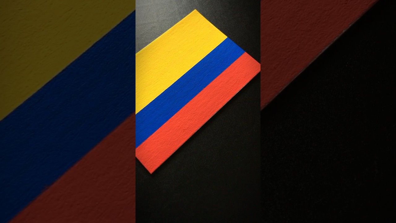 COLOMBIA 🇨🇴 Flag Drawing #colombia #southamerica #posca #flagdrawing
