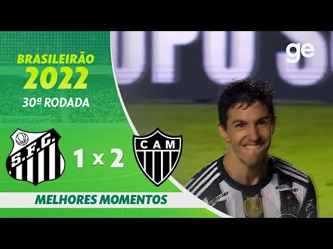 Gols e lances de Santos x Atlético Mineiro