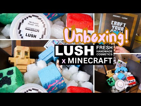 Unboxing the EPIC Lush x Minecraft Collab – Blocky Bath Bombs & Pixel Perfect Treats!