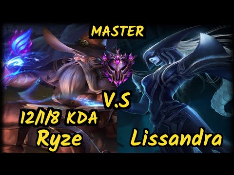 SPY Humanoid (RYZE) vs LISSANDRA - 12/1/8 KDA MID GAMEPLAY - EUW Ranked MASTER