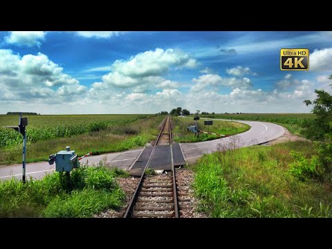 4K CABVIEW Subotica - Sombor - Bogojevo -- breakdown railroad crossings (from RS/HU to RS/HR border)