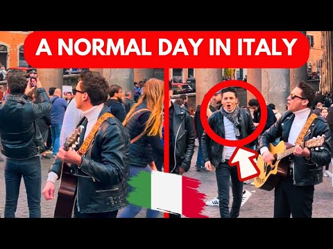 These four brothers surprised everyone in Rome!! 🎶🇮🇹