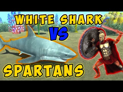 🦈NEW UNIT  GREAT WHITE SHARK VS HUMANS 💀- Animal Revolt Battle Simulator