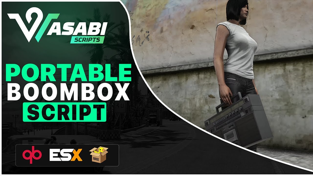 [FREE][ESX][QBCORE]Wasabi's Portable Boombox v2 [UPDATED 8/14/22