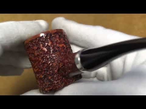 Pipa L'Anatra Rusticata con vera in argento - Poker - filtro 9mm - AN116