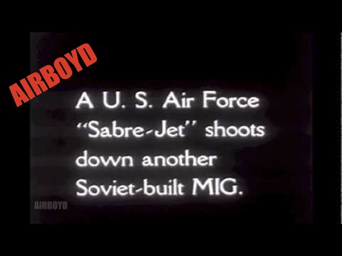 F-86 Sabrejet Shoots Down MiG