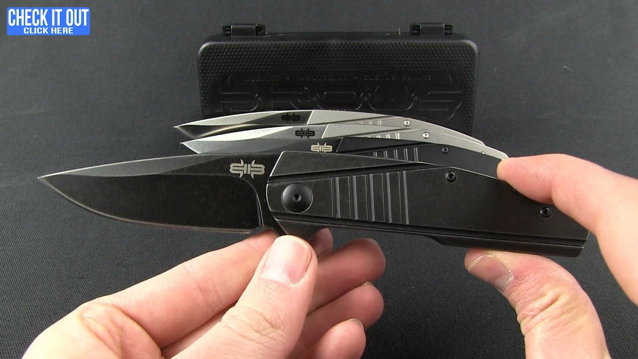 Brous Blades Insight Flipper Knife Titanium (3" Blackout)
