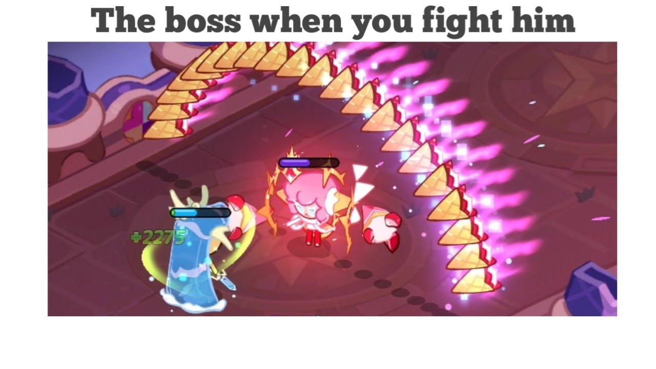 The boss when you fight him vs when you unlock him