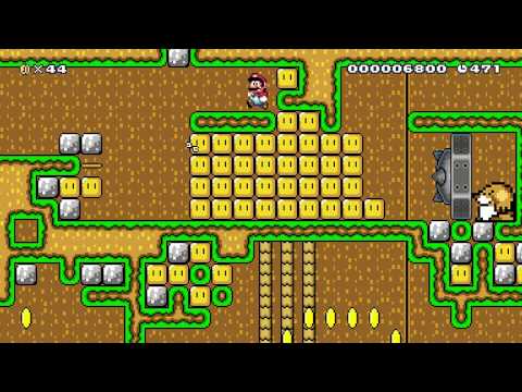 Monty Mole's Money Mine ⭐️ by heidimario ⭐️ SUPER MARIO MAKER Raw GAMEPLAY
