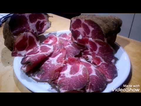 Coppa stagionata fatta in casa ricetta facile