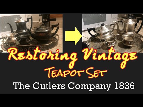 Vintage Restoration: Alpha Plate By Sheffield || The Cutlers Company 1836 || Teapot Set and Tray