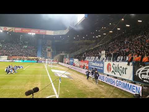 FC HANSA ROSTOCK- St Pauli 1:0 UFFFTTTAAAA Südtribüne und Mannschaft
