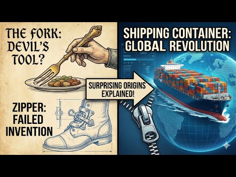3 Everyday Objects with Insane Origin Stories (Fork, Zipper, Container)