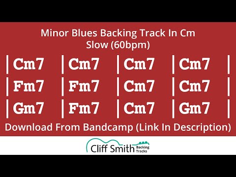 Cm - Slow Minor Blues Backing Track (60bpm)