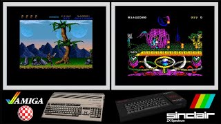 A500 vs ZX Spectrum : ASTRO MARINE CORPS (Side by side comparison)