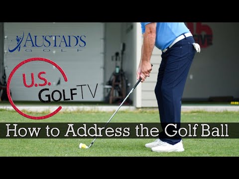 Part of a video titled How to Address the Golf Ball (Golf Setup) - YouTube