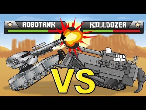 "Tank Tournament Robotank VS Killdozer" Cartoons about tanks