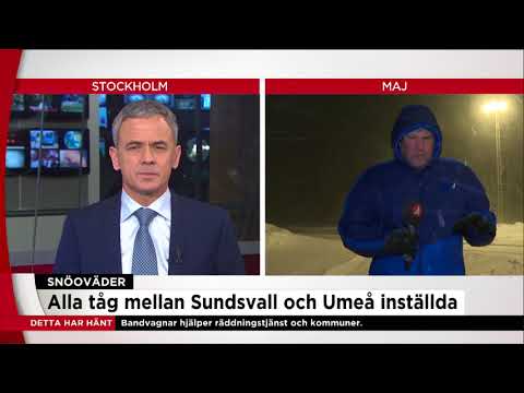 Snöovädret: ”Man är i princip blind när man kör” - Nyheterna (TV4)