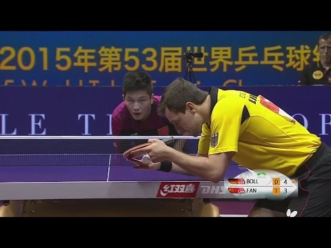 Timo BOLL GER vs Fan ZHENDONG CHN - WTTC 2015 Suzhou [HD][Full Match]
