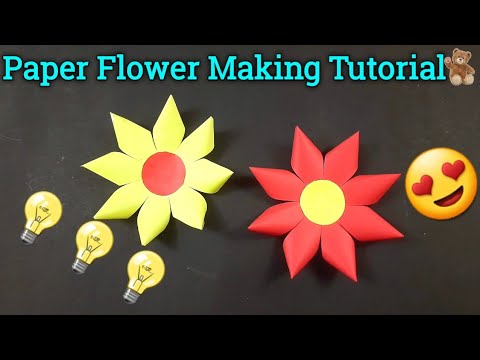 Paper Flower Making Tutorial | Elegant Room Decor | Diy Paper Flowers