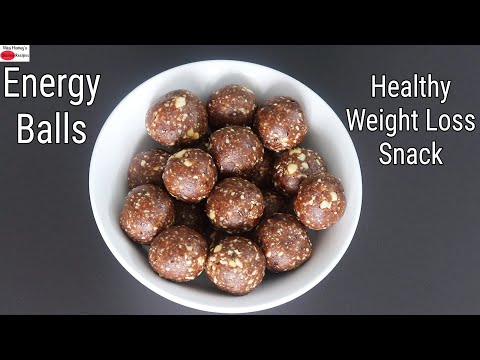 Energy Balls - How To Make Energy Balls - Energy Laddu - No Sugar/Ghee - Weight Loss Snacks Recipe