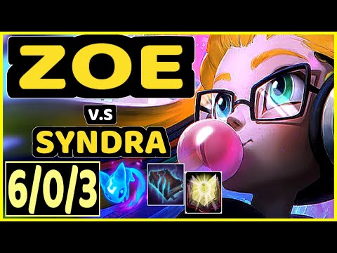 TINOWNS (ZOE) vs SYNDRA - 6/0/3 KDA MID CHALLENGER GAMEPLAY - BR