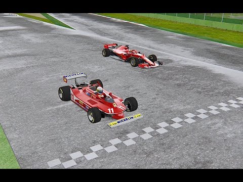 Ferrari F1 2018 vs Ferrari F1 1979 - Imola Wet