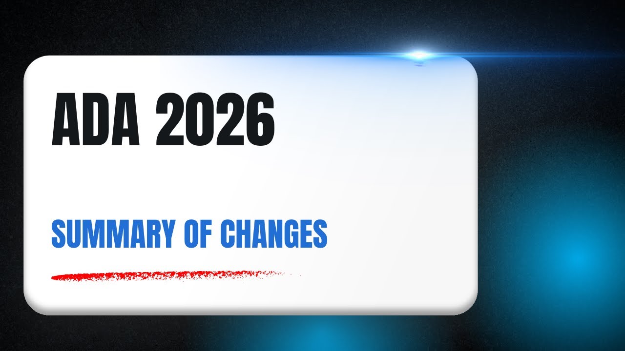 2026 ADA Standards of Care — Key Changes for Diabetes Technology and Treatment Watch: 2026 ADA Standards of Care Summary of Changes for Diabetes Management