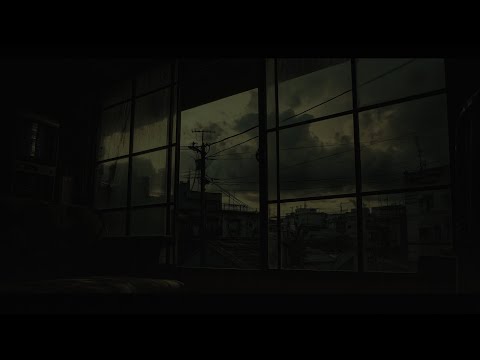 Night Sky With Dark Clouds, Relaxing Sounds Of Thunder & Light Rain By The Window | Rumbling Thunder