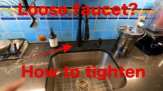 How to tighten a Moen single stem kitchen faucet