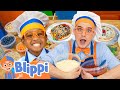 Wacky Pizza Challenge With Blippi Navaeh Learn To Make A CRAZY Pizza Videos For Kids