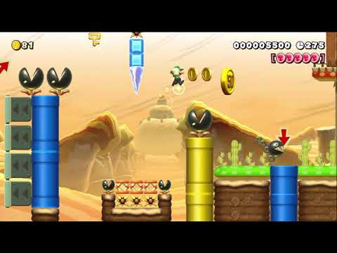 Piranha Sands by bran98 🍄 Super Mario Maker 2 ✹Switch✹ #awq