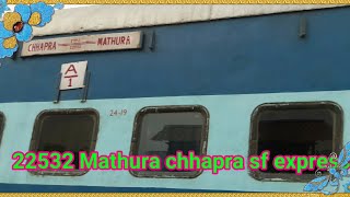 preview picture of video 'IZN 22532 CHHAPRA MATHURA SF EXPRESS ARRIVED ON PF 1 AT FATEHGARH RAILWAY STATION 2 HOUR LATE'