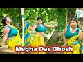 MEGHA DAS GHOSH IN GREEN SLEEVELESS WITH A LOVELY YELLOW SAREE VIDEO BONG DESI SAREE FASHION