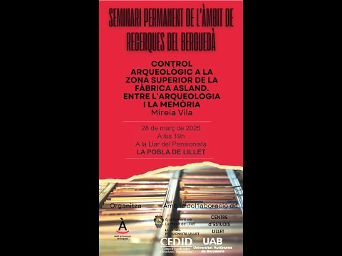 Mireia Vila - Control arqueològic a la zona superior de la fàbrica Asland.