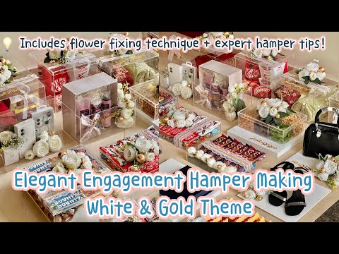 How I Fix Flowers in Acrylic Hamper Boxes | Engagement Gift Hamper Tutorial🎁