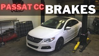 VOLKSWAGEN PASSAT CC FRONT BRAKE REPLACEMENT DIY