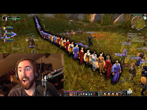 WoW Players Form a Perfect Line to Join Asmongold's Guild