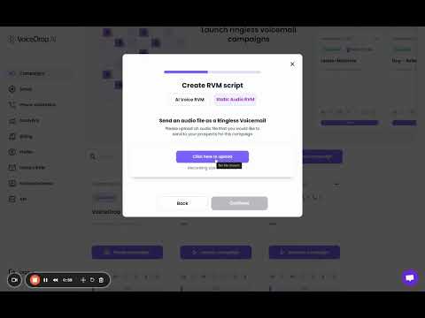 Send Instant Ringless Voicemails with VoiceDrop.ai's Instant RVM Tool