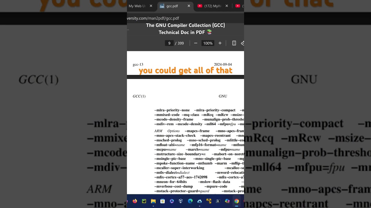 The GNU Compiler Collection (GCC) Technical Doc in PDF 📚