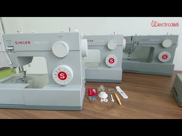 Vídeo relacionado con Singer Heavy Duty 4411 Maquina De Coser Mecanica - 11 Puntadas, 1100 Puntadas Por Minuto, Bobina De Carga Superior, Placa De Refuerzo De Acero, Presión Del Ajustable,Maquina De Coser Profesional