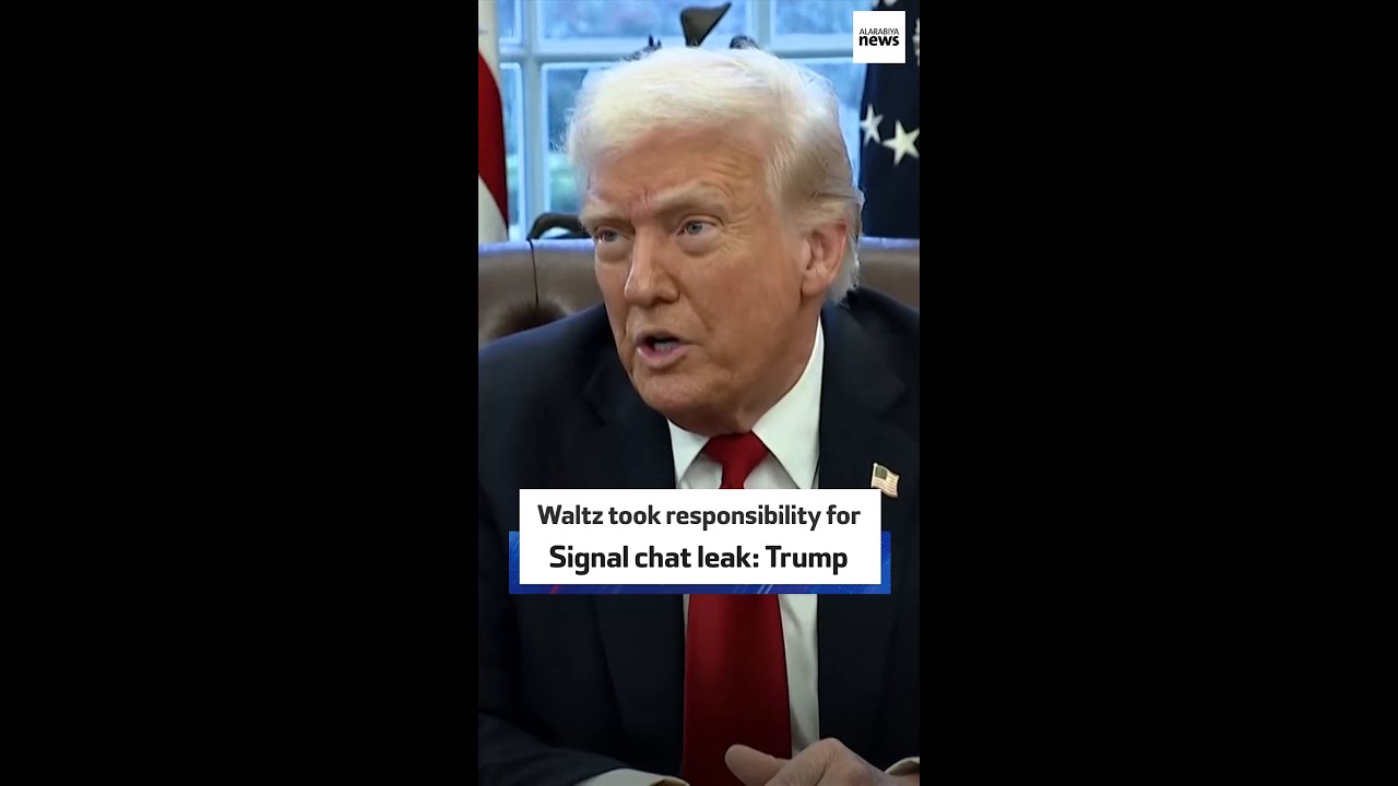Waltz took responsibility for Signal chat leak: Trump